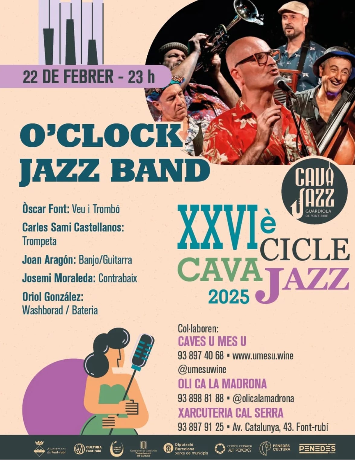 Cartel Cava Jazz Font-rubí